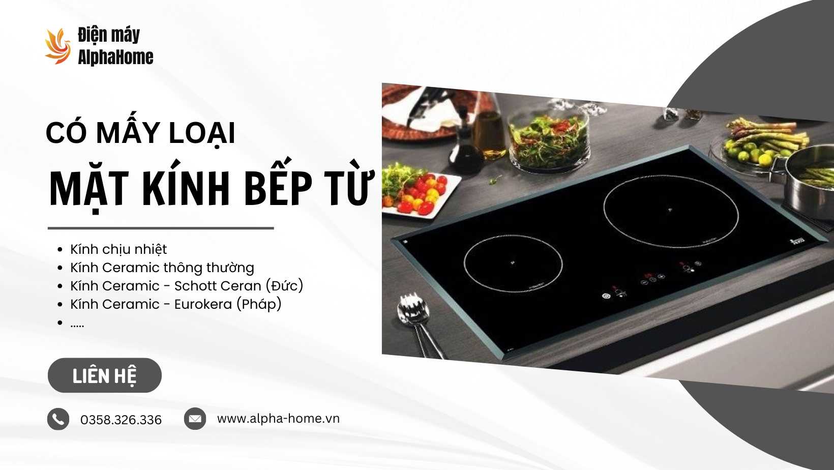 Phân loại các chất liệu mặt bếp của bếp điện trên thị trường hiện nay