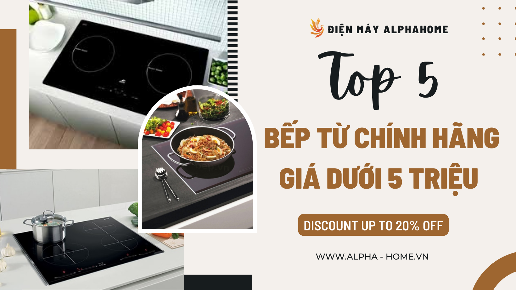 TOP 5 mẫu bếp từ âm giá rẻ dưới 5 triệu chính hãng, hiện đại cho căn bếp